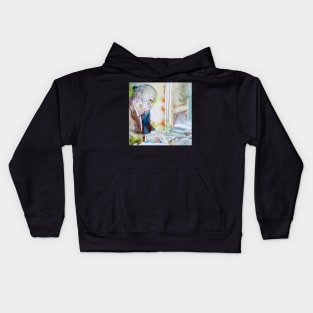 PABLO NERUDA - watercolor portrait.4 Kids Hoodie